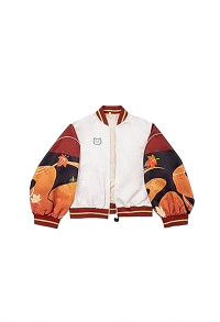 Veste Set Dérivé Kaedehara Kazuha Top Jacket de Cosplay avec Impression Manche Longue avec Accessoire