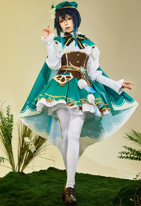 Venti Costume - Genshin Impact Cosplay Fancy Skirt Set