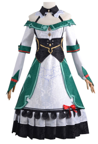 Genshin Impact Katheryne Cosplay Costume Dress and Girdle with Socks and Headdress