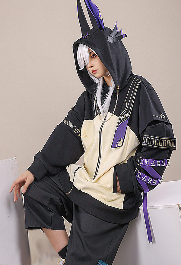 Cyno Derivative Zipper Coat - Genshin Impact Long Sleeve Loose Hoodie