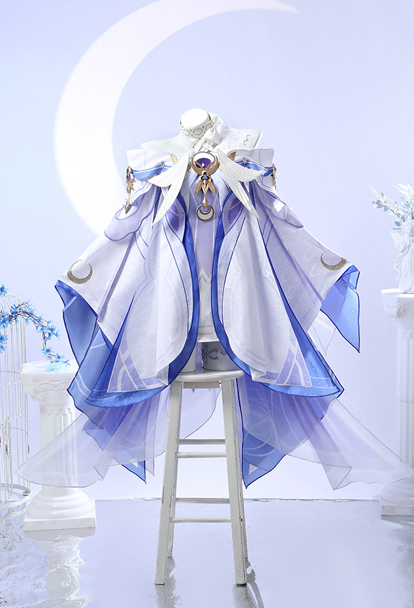 Genshin Impact Columbina Hyposelenia Cosplay Costume Lining and Outerwear with Eye Mask
