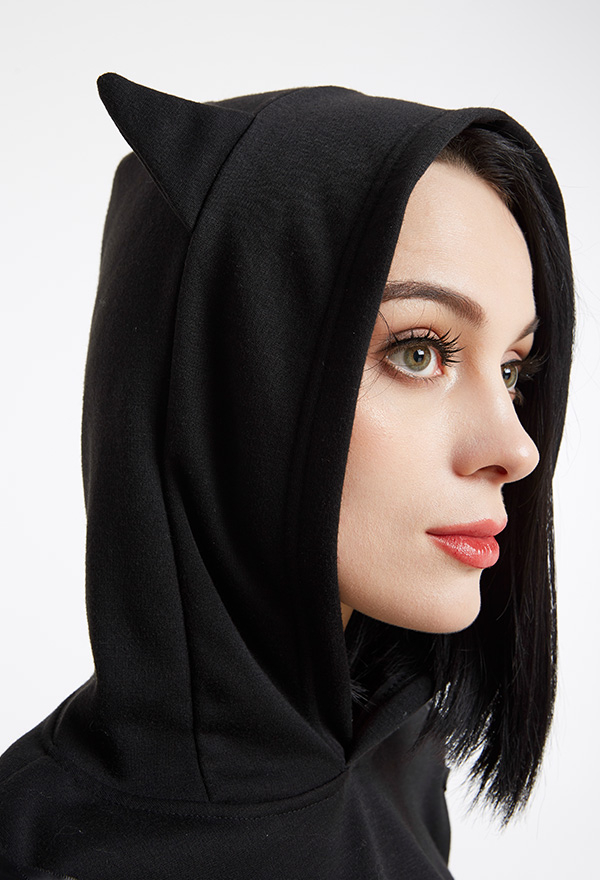 Gothic Halloween Dunkler Stil Hoodie Kapuzenpullover mit