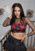 Woman Gothic Cool Dark Style Color Contrast Zipper Worn Belt Decorated Lingerie Vest Cosplay Outfit for Summer