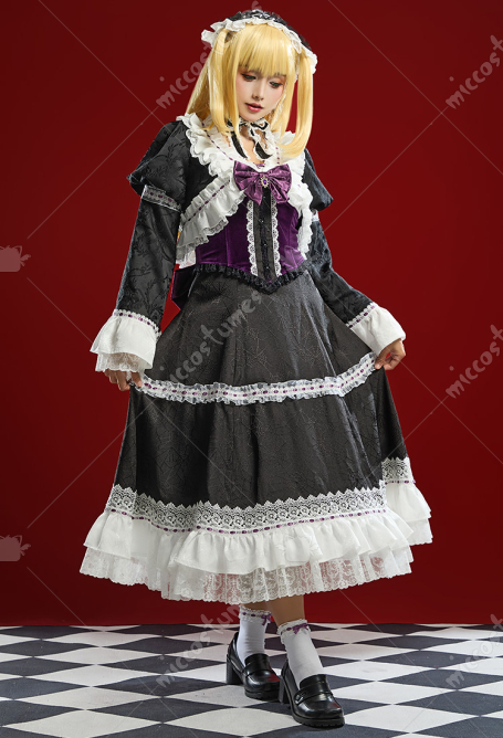 Death Book MisaMisa Cosplay Costume Lolita Dress with Coat and Corset