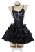 Misa Gothic Strapskleid Buntes Glitzer Reißverschluss Lolita Kleid mit Choker Handschuhen