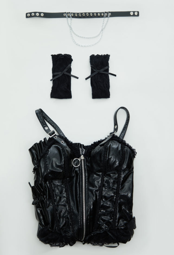 Misa Gothic Suspender Dress Colorful Costume - Cosplay for