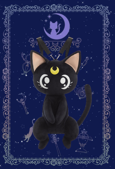 Sailor Moon Luna Cosplay Accessory Black Cat Backpack Dark Gothic Style Bag