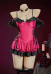 MH Drac Girl Derivative Off-shoulder Side-strap One-piece Gothic Bathing Swimsuit with Choker