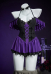 MH Elizabeth Derivative Gothic Halter-neck One-piece Swimsuit Batwing-style Beach Dress with Choker