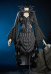 Chrismas Nightmare Jack Derivative Striped Gothic Dress Set Corset Top and Drawstring Skirt with Bolero Jacket