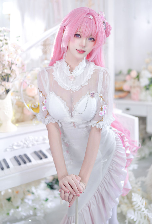 ドロシー【Dorothy】コスプレ NIKKE エレガントなホワイトピンクドレス Goddess of Victory: Nikke Dorothy Cosplay Costume - Costumes for