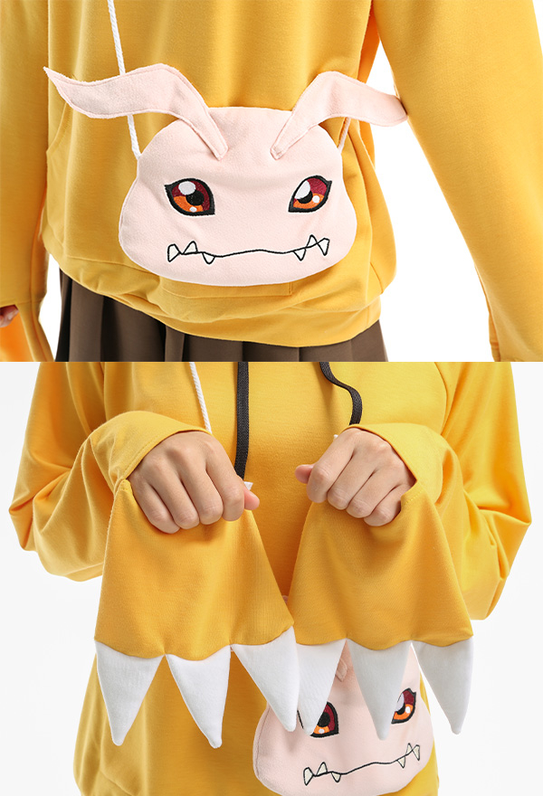 Hoodie Dérivé Agumon Sweat à Capuche avec Sac