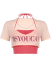 Harajuku Style Y2K Fashion Cutout Halter Top and Short Sleeves Chain Decorated Crop Top Two Piece Set