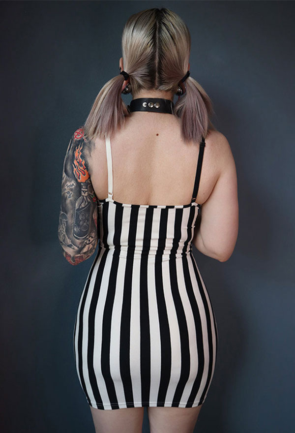 Sexy striped outlet dress