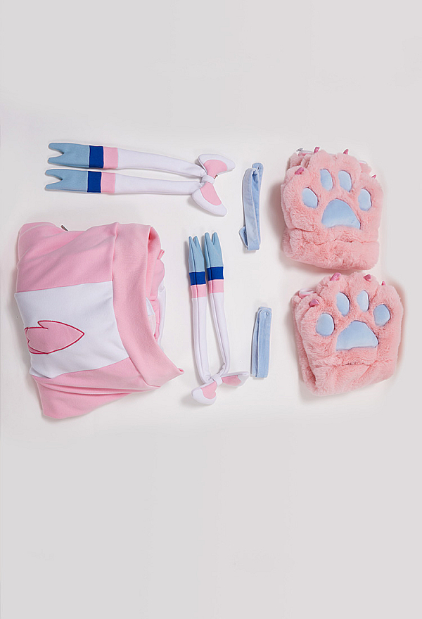 Furry Cat Paw Gloves Kawaii Sweatshirt - PM Derivative Pullover