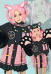 Chibiusa Derivative Pullover Hoodie and Detachable Skirt Set Sailor Style Jacket with Furry Cat Paw Gloves