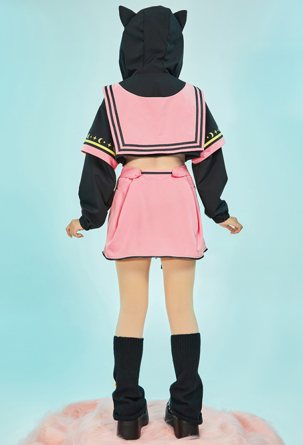 Hoodie Dérivé Chibiusa- Hoodie à capuche amovible pour femme Top