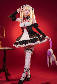 Haganai Kobato Hasegawa Gothic Cosplay Costume Sling Dress with Collar and Sleeves