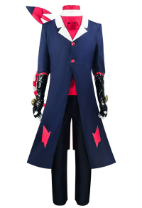 Hell Boss Blitzo Cosplay Costume Shirt and Long Coat with Trousers and Tail