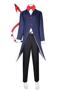 Hell Boss Moxxie Cosplay Costume Tuxedo Jacket and Shirt with Trousers and Bowtie