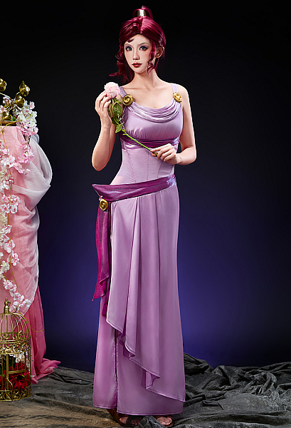 Hercules Meg Cosplay Kostüm Kleid mit Stirnband