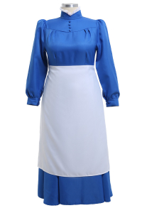 Plus Size Howls Moving Castle Sophie Hatter Blue Dress Cosplay Costume