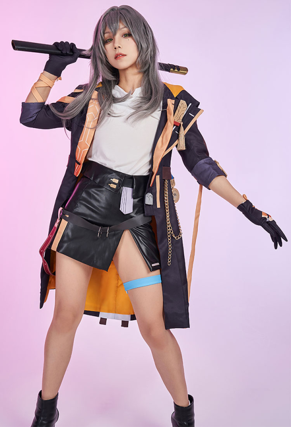 Honkai: Star Rail Trailblazer Female Stelle Cosplay Kostüm Top Rock Set mit Jacke