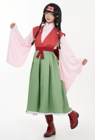Hunter Alluka Cosplay Costume Kimono Top and Skirt Vest Set with Hair Accessories