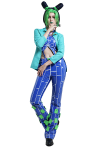 JJBA Stone Ocean Prison Jolyne Cujo Cosplay Costume with Coat