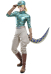 JJBA 7 Steel Ball Run Diego Dio Bulando Full Set Cosplay Costume with Hat and Dinosaur Tail