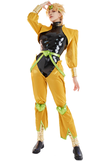 JJBA Dio Bulando Full Set Cosplay Costume with Headdress and Bracers