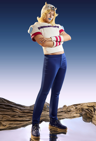 Animated Ver JJBA 7 SBR Johnny Joestar Cosplay Costume Top Trousers with hat and wrist guards
