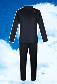 Jujitsu Fight Satoru School Uniform Cosplay Costume Long-sleeved Jacket with Trousers