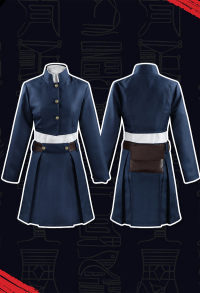 Jujitsu Fight Kugisaki Nobara Blue Suit Uniform Cosplay Costume Top and Skirt with Fanny Pack