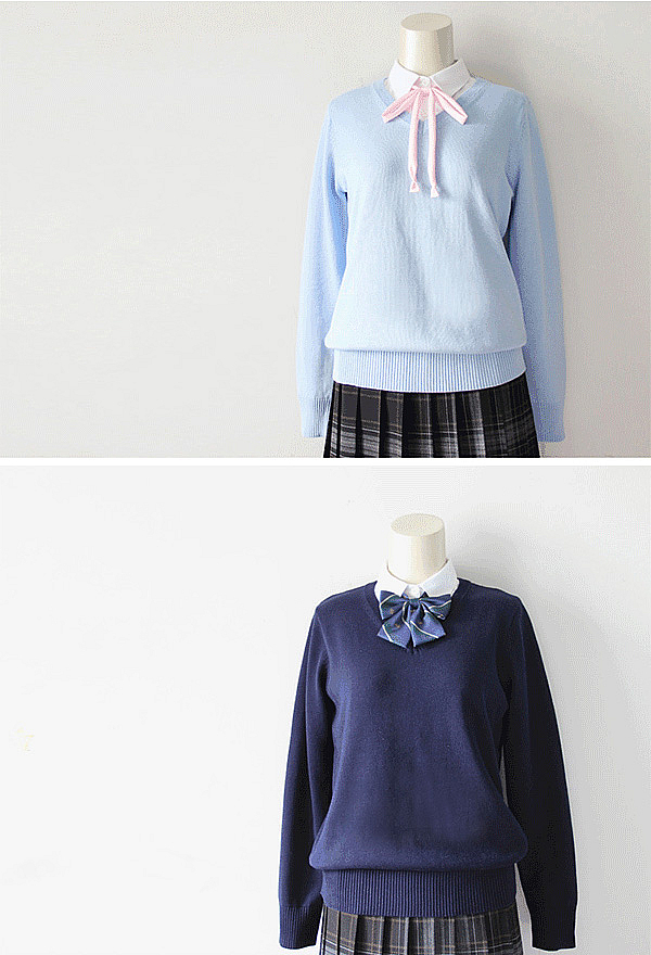 Japan JK Uniform Long Sleeve School Uniform Pullover Sweater Cosplay Costume