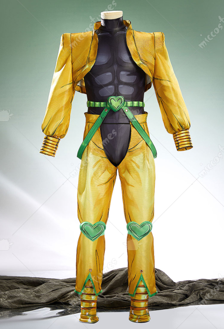 2D Line Art Ver JJBA Dio Cosplay Costume Bodysuit with Jacket and Pants