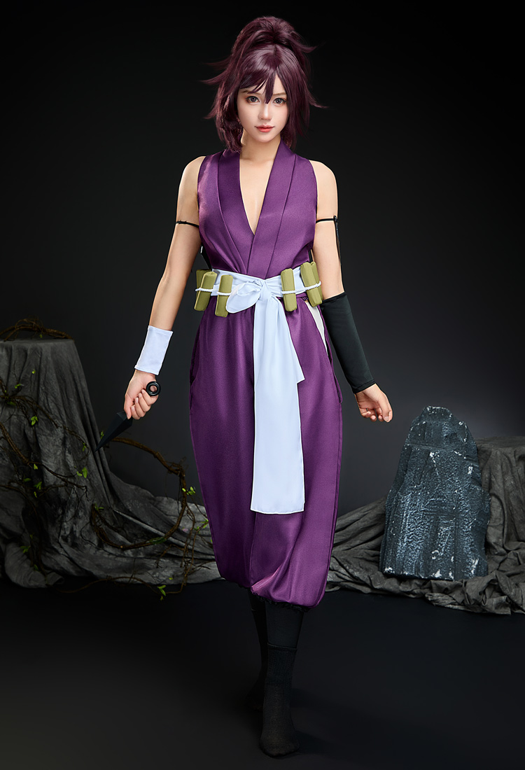 Hell's Paradise: Jigokuraku Yuzuriha Cosplay Costume Top Pants Set with Leggings Accessories