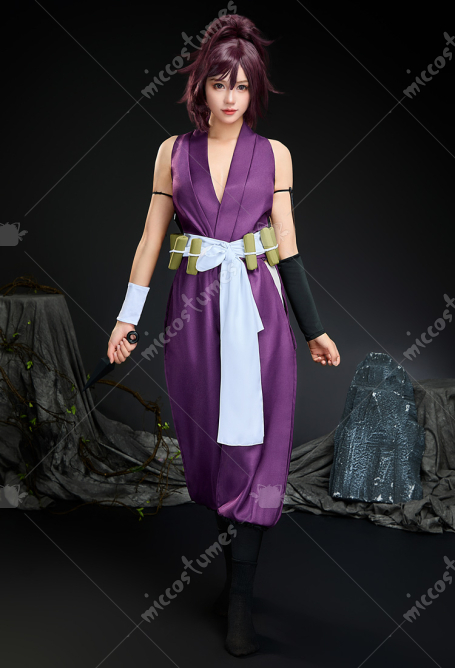 Hell's Paradise: Jigokuraku Yuzuriha Cosplay Costume Top Pants Set with Leggings Accessories