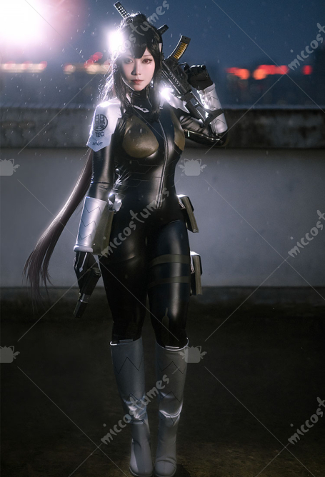 Monster No.8 Mina Cosplay Costume Jumpsuit and Gloves with Belt Leg Warmers