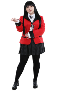 Plus Size Kakegurui–Compulsive Gambler Cosplay Costume Jabami Yumeko Ririka Momobami Saotome Meari School Uniform