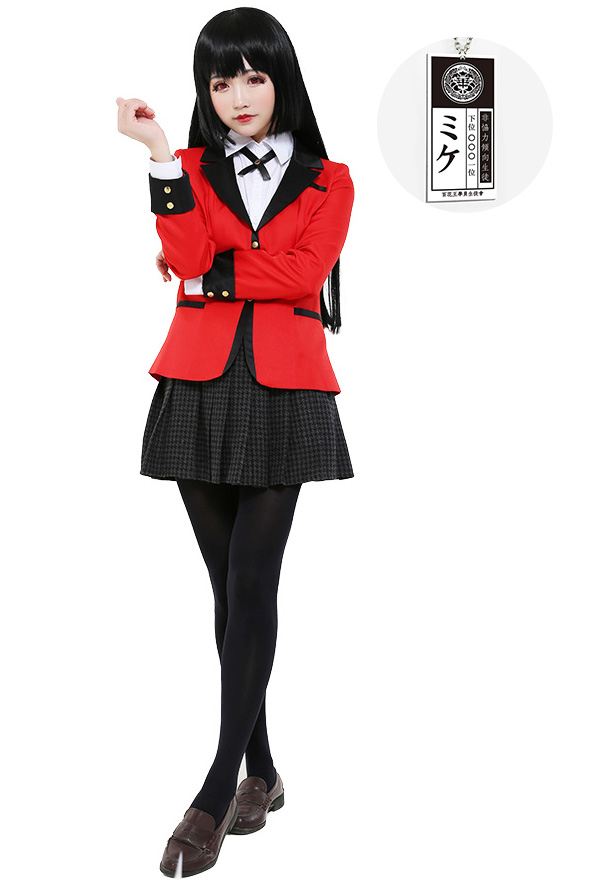  Yumeko Jabami Cosplay Kakegurui Red School Uniform Costume  Anime Kakegurui Cosplay Jabami Yumeko Costume Women : Clothing, Shoes &  Jewelry