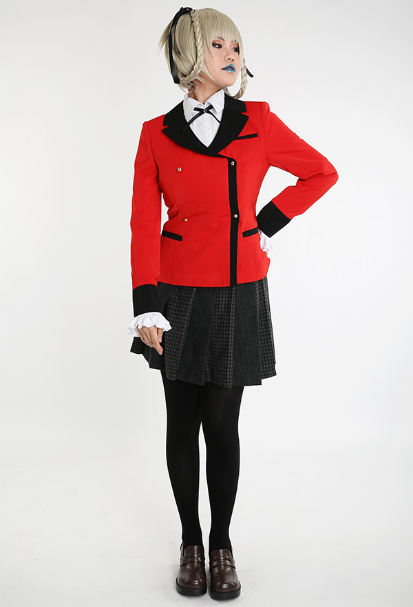 Kakegurui Compulsive Gambler Kirari Momobami Cosplay Kostüm Schuluniform