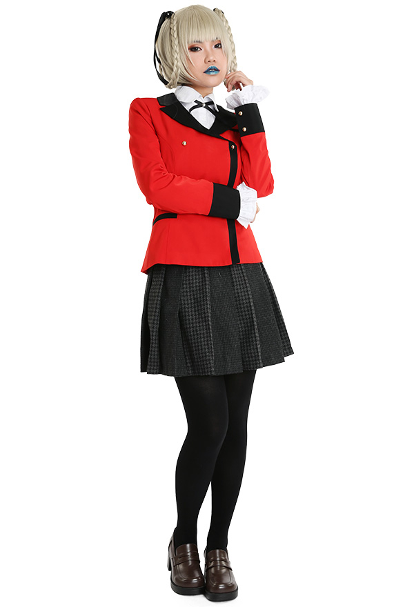 Kakegurui Compulsive Gambler Kirari Momobami Cosplay Kostüm Schuluniform