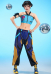 Kpop Slayers Rapper Cosplay Costume Top and Pants with Arm Decoration