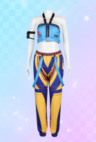 Kpop Slayers Rapper Cosplay Costume Top and Pants with Arm Decoration