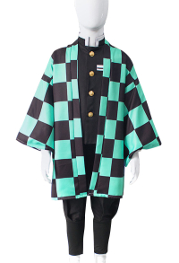 Kids KNY Child of Brightness Haori Fullset Cosplay Costume with Ear Accessories
