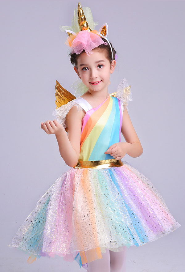 Costume de Cosplay Unicorne Robe pour Enfant