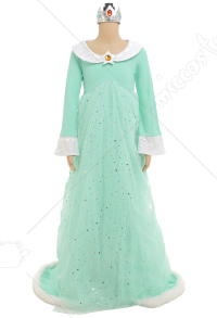 Rosalina Cosplay Vestido Largo Y Corona Conjunto Para Niños