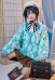 Venti Derivative Sweater Cardigan Green Plaid Long Sleeves V Neck Button Down Knitwear with Brooch