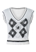 Halloween Women Sweater Vest V Neck Knitwear Spider Pattern Knitted Sweater Vest Outwear
